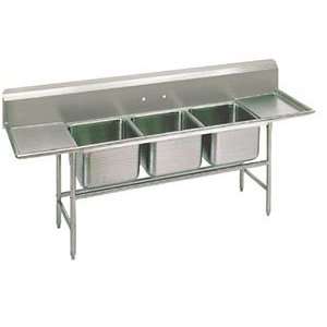  Advance Tabco T9 3 54 24RL Three Compartment Stainless 
