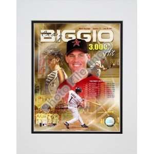  Craig Biggio 3000th Hit / Portrait Plus Double Matted 8 