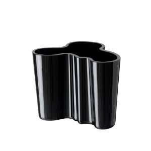  iittala Alvar Aalto 4 3/4 Inch Vase, Black
