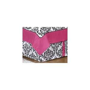  Queen Bed Skirt for Hot Pink, Black and White Isabella 