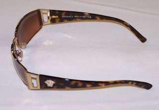 Versace Authentic Sunglasses VE2021 2021 1002/7H Gold Tortoise Brown 