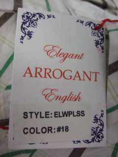 NWT Mens English laundry ARROGANT  $98 White Plaid shirt M L 