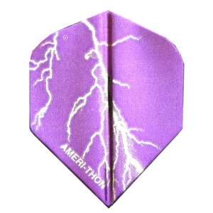  3 Sets #3374 AmeriThon Purple Lightning Bolts Dart Flights 