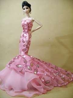 Silkstone Barbie Fashion Royalty Candi Pink Party Evening Dress Outfit 