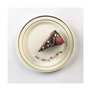  EMI GWP6WG WHITE & GOLD 6 Dessert Plates 120/Case 