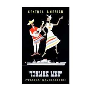  Alda Sassi   italian Line / Central America Giclee 