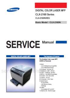 Samsung CLX 2160 MFP Service & Repair Manual PDF  