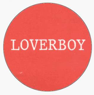  Loverboy   Logo (White On Pink)   1 1/2 Button / Pin 