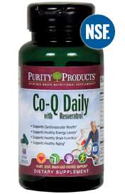 Purity Products CoQ Max Daily with Resveratrol Heart Joint Brain 