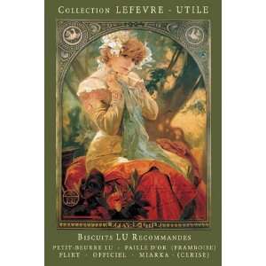  Biscuits LU Recommandes by Alphonse Mucha 12x18
