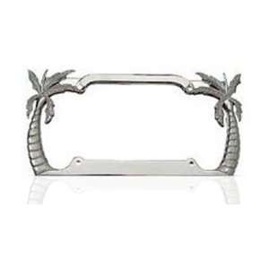   Silver License Plate Frame with 4 Bolt Screws and 4 Bolt Screw Covers