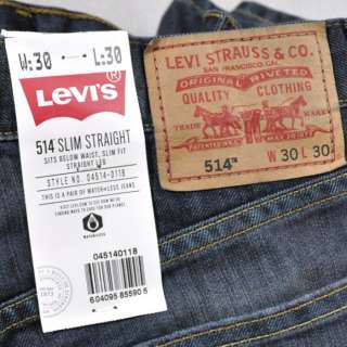 LEVIS URBAN OUTFITTERS 514 Mens Slim Straight Jeans Vintage DE 30x30 