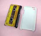 New Yellow OLD Cassette Tape hard back Case Cover for Apple iPod Touch 