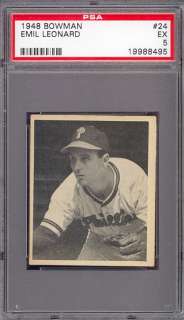 1948 Bowman #24 Emil Leonard Phillies PSA 5 *268273  
