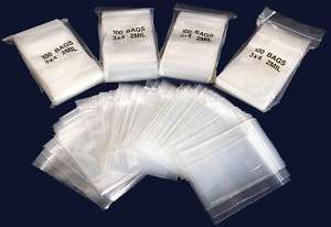 500 Ziploc Zipper Bags Plastic Baggie Ziplock 3X 4  