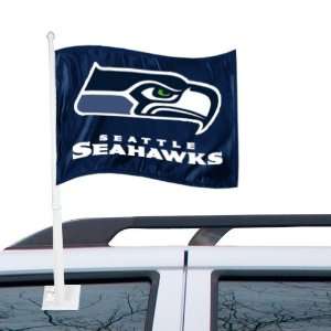  NFL Seattle Seahawks Navy Blue Team Car Flag Sports 