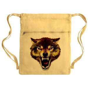  Messenger Bag Sack Pack Yellow Wolf Bite 