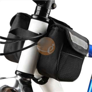 Bicycle Bike Rack Front Tube Bag + 2x LED Wheel Light  