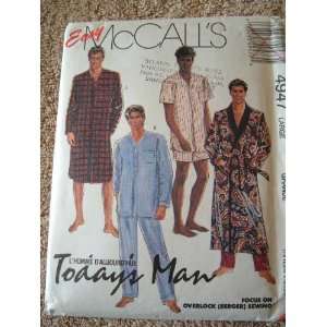   MCCALLS SEWING PATTERN #4947 TODAYS MAN COLLECTION 