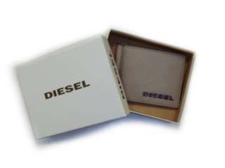 NWT Diesel Brand Leather Bifold Chinta Jem Wallets Card Holder Black 