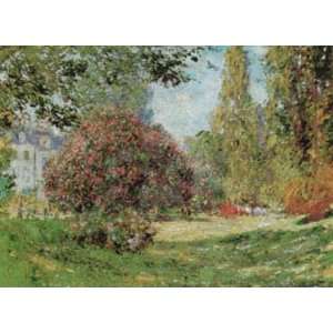 Claude Monet 24.2W by 17.75H  Il Parco Monceau CANVAS Edge #5 3/4 