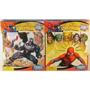  2 Pack Spider Sense Spiderman 100 Piece Puzzles 