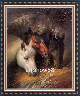 40Original wild Animal Oil paintingruning horse​on canvas 