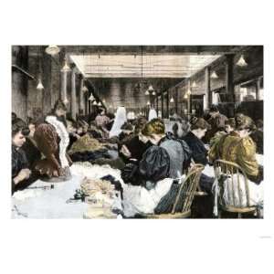  Women Garment Workers in the Dressmaking Department of a 