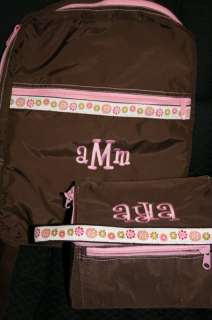 Personalized Monogrammed Backpack AND Lunch Box SET  