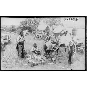  Indians butchering a steer,c1893,Jonh Alvin Anderson