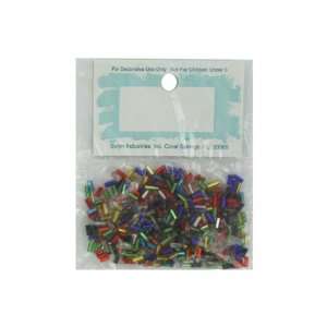  Bulk Pack of 75   Multi colore bugle beads (Each) By Bulk 
