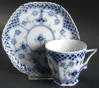 Royal Copenhagen BLUE FLUTED FULL LACE Cup & Saucer 5970324  