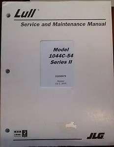   1044C 54 Series II Forklift Service Shop Repair Manual Book  