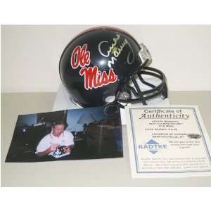  Archie Manning Autographed Mini Helmet   Ole Miss Sports 