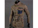 PJ Mens Winter Fashion Slim Fit Casual Zip up Trench Coat Jacket 