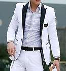 Mens luxury one button Slim white suit 36 (GS00)  