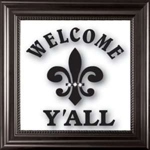  Welcome Yall Framed Art   Sign for the Home