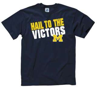 Michigan Wolverines Navy Slogan T Shirt  