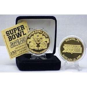  Super Bowl XXIII 24kt Gold Flip Coin 