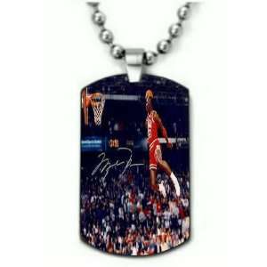  Micheal Jordan Dunk Color Dogtag Necklace w/Chain and 