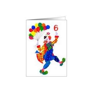  Clown 6 yr old Birthday Card Card Toys & Games