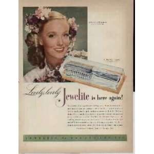   and screen star.  1945 Jewelite Brush Ad, A4244. 