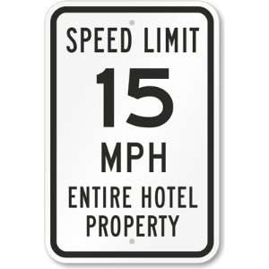  Speed Limit 15 MPH Entire Hotel Property Engineer Grade 