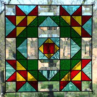 NEW 12 Stained Glass Quilt Pattern SQ Suncatcher 1206  