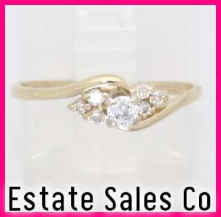 14kyg Round Cut Diamond Engagement Wedding Ring .18c VS  