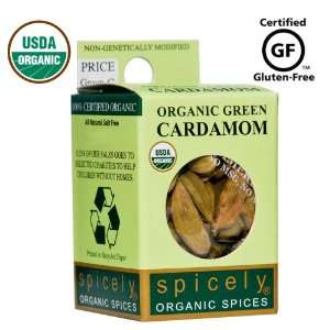 Spicely All Natural and Certified Gluten Free, Green Cardamom Pods 
