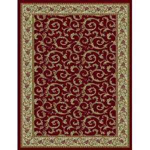  828 Rhine Collection RH08 RD Red with Ivory Border 7 10 X 