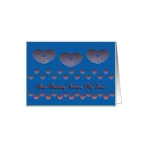  birthday wishes for him, my love, decorative hearts, Card 