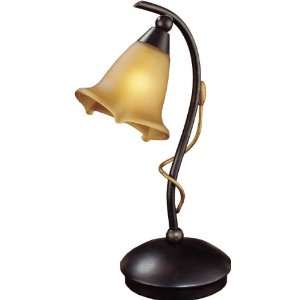 Normande Lighting HM1 685 40W Incandescent Table Lamp, Rust with Glass 