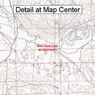  USGS Topographic Quadrangle Map   Bean Soup Lake, Nebraska 